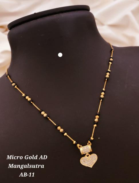Micro gold ad manglsutra ab 11 Artificial gold jewellery suppliers in Surat